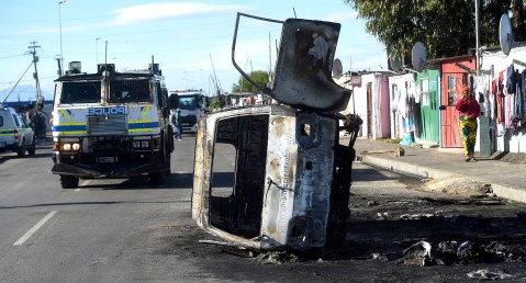 Ten vehicles set alight in two days of Cape Town taxi protests
